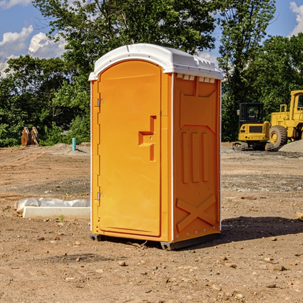 do you offer hand sanitizer dispensers inside the portable restrooms in Rushford